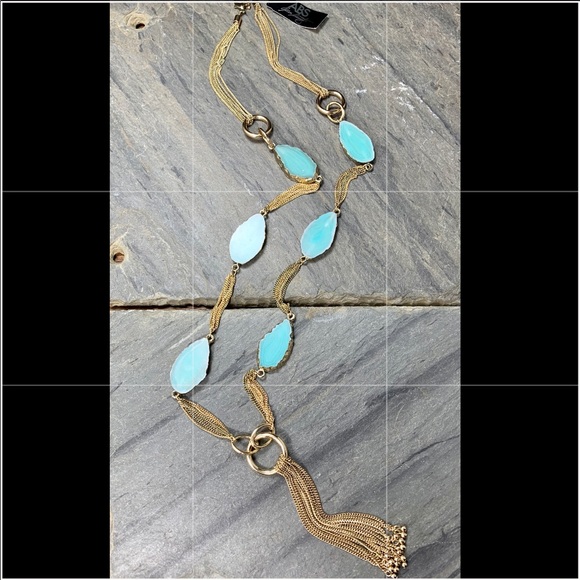 New Allen Schwartz Blue Agate/Chain/Elegant/F4-1 - Picture 7 of 7